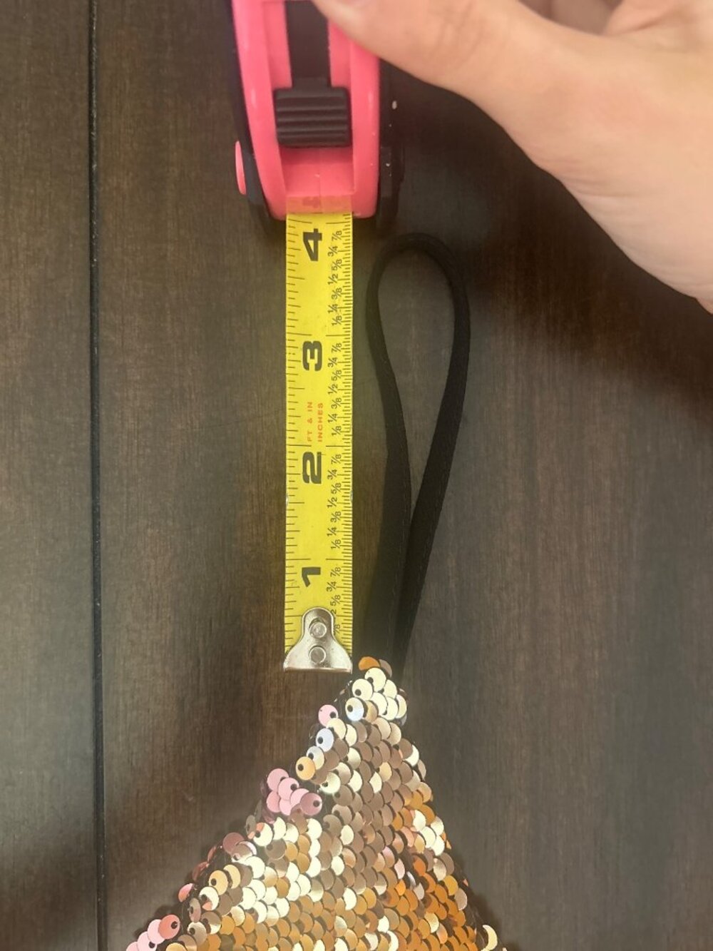 Topshop Rose Gold & Gold Flippable Sequin Crop Top Spaghetti Strap Lined - Picture 10 of 10